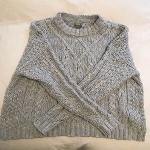 Grey cable-knit sweater, size XS from Aerie.